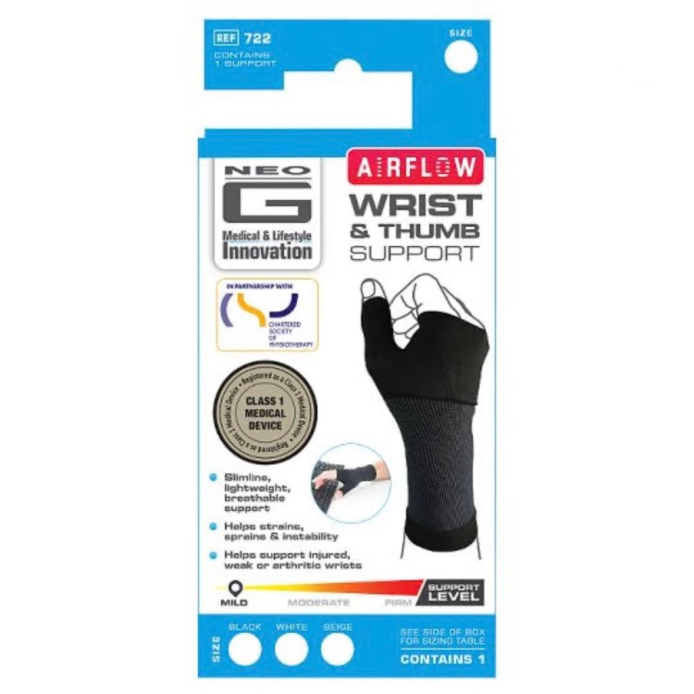 NWT Neo G Airflow Wrist and Thumb Support